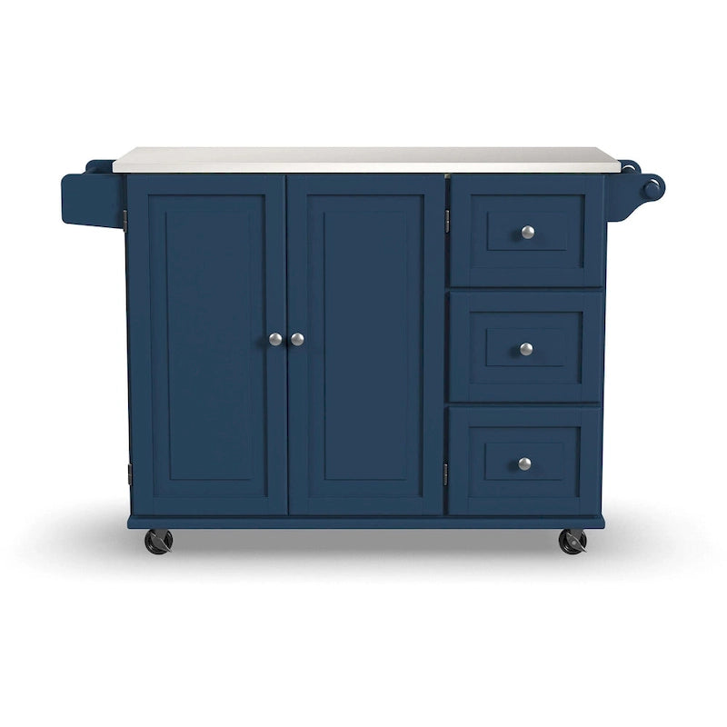 Desserte de cuisine Dolly Madison avec plateau en acier inoxydable par Homestyles