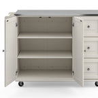 Desserte de cuisine Dolly Madison avec plateau en acier inoxydable par Homestyles