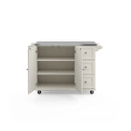 Desserte de cuisine Dolly Madison avec plateau en acier inoxydable par Homestyles
