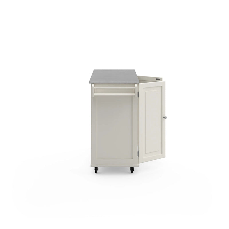 Desserte de cuisine Dolly Madison avec plateau en acier inoxydable par Homestyles