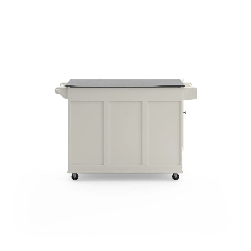 Desserte de cuisine Dolly Madison avec plateau en acier inoxydable par Homestyles