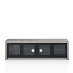 Meuble TV de rangement multifonctionnel en verre Haylin Contemporary de 71 pouces