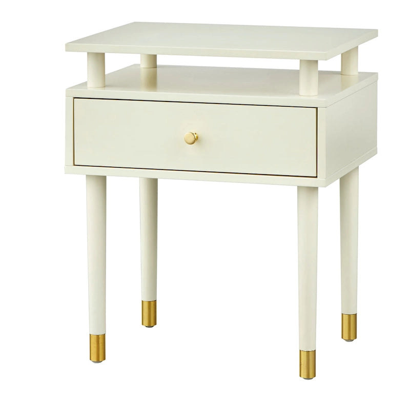 Table d'appoint à un tiroir Margo Mid-Century Simple Living