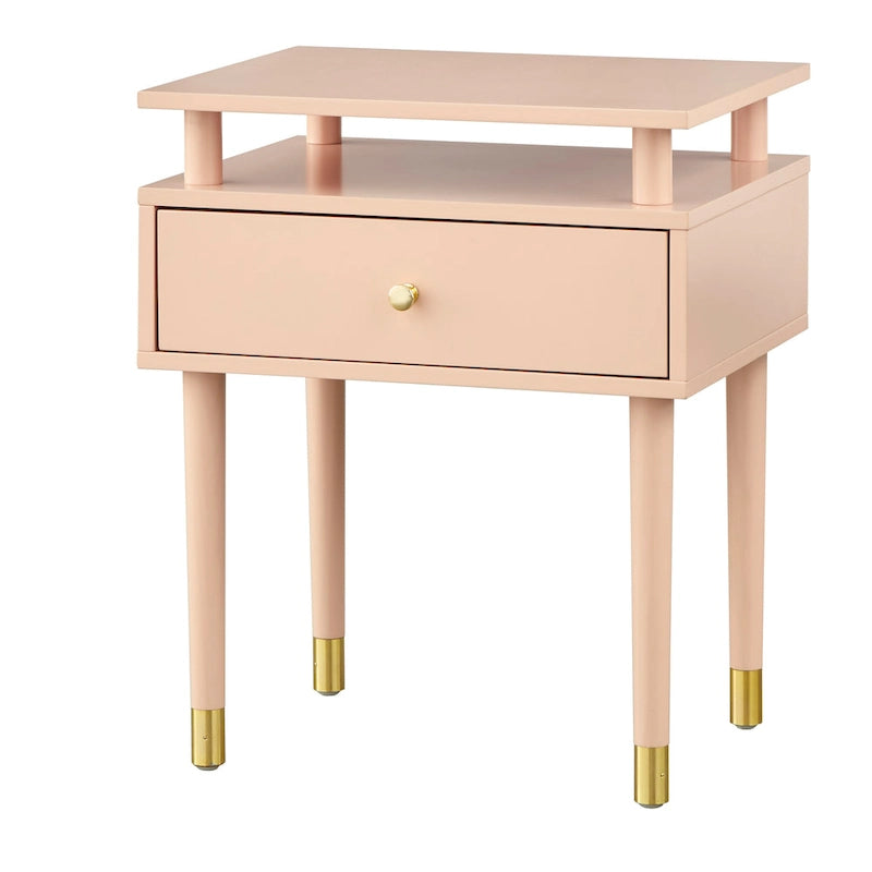 Table d'appoint à un tiroir Margo Mid-Century Simple Living