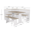 Coin repas de ferme en bois Middlecreek