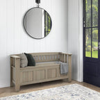 Banc de rangement en bois massif 48 po WYNDENHALL Normandy pour entrée