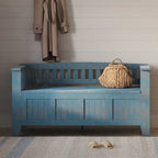 Banc de rangement en bois massif 48 po WYNDENHALL Normandy pour entrée