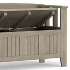 Banc de rangement en bois massif 48 po WYNDENHALL Normandy pour entrée