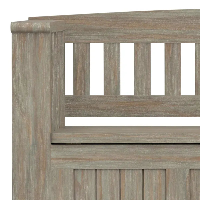 Banc de rangement en bois massif 48 po WYNDENHALL Normandy pour entrée