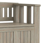 Banc de rangement en bois massif 48 po WYNDENHALL Normandy pour entrée