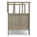 Banc de rangement en bois massif 48 po WYNDENHALL Normandy pour entrée