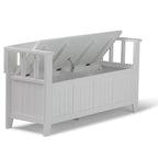 Banc de rangement en bois massif 48 po WYNDENHALL Normandy pour entrée