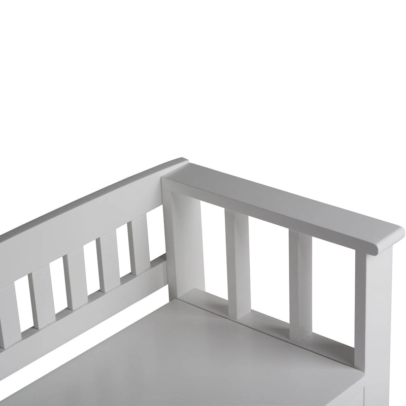 Banc de rangement en bois massif 48 po WYNDENHALL Normandy pour entrée