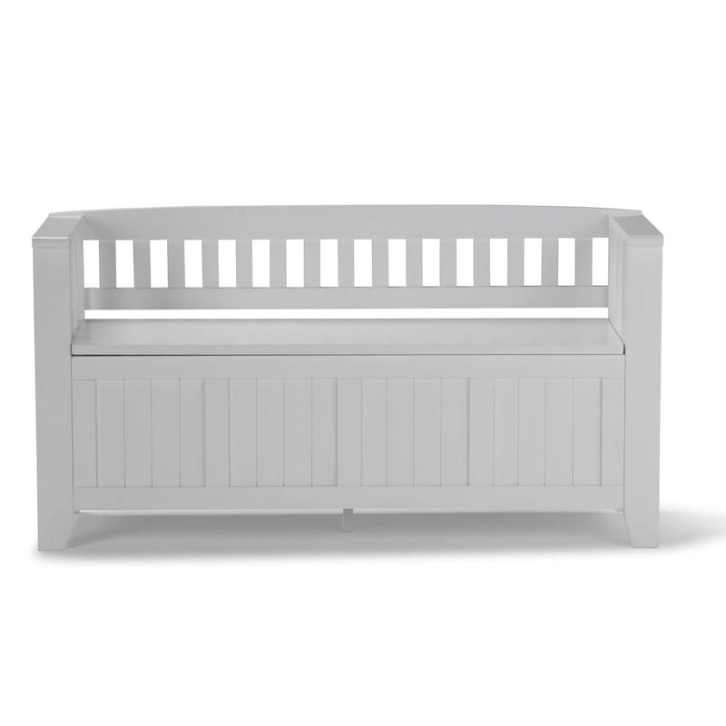 Banc de rangement en bois massif 48 po WYNDENHALL Normandy pour entrée