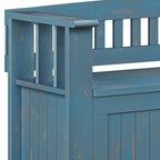 Banc de rangement en bois massif 48 po WYNDENHALL Normandy pour entrée