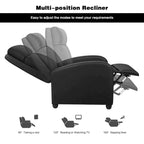 Fauteuil Inclinable de Massage Homall en Similicuir PU pour Cinéma Maison avec Siège Rembourré