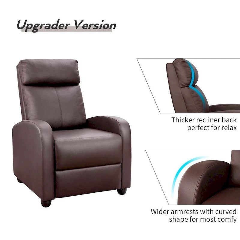 Fauteuil Inclinable de Massage Homall en Similicuir PU pour Cinéma Maison avec Siège Rembourré