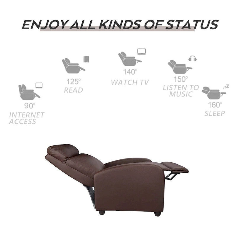 Fauteuil Inclinable de Massage Homall en Similicuir PU pour Cinéma Maison avec Siège Rembourré