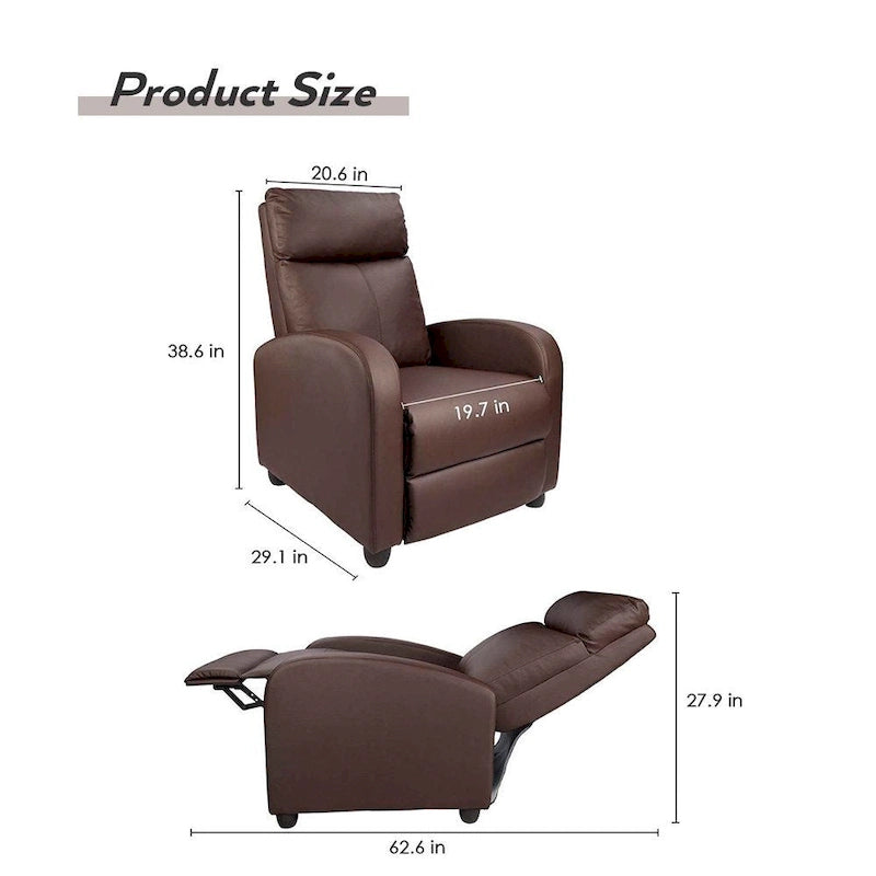 Fauteuil Inclinable de Massage Homall en Similicuir PU pour Cinéma Maison avec Siège Rembourré