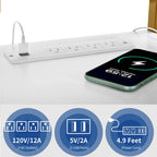 Meuble TV industriel en bois avec lumière LED, étagères de rangement ouvertes, prises de courant et télécommande Bluetooth