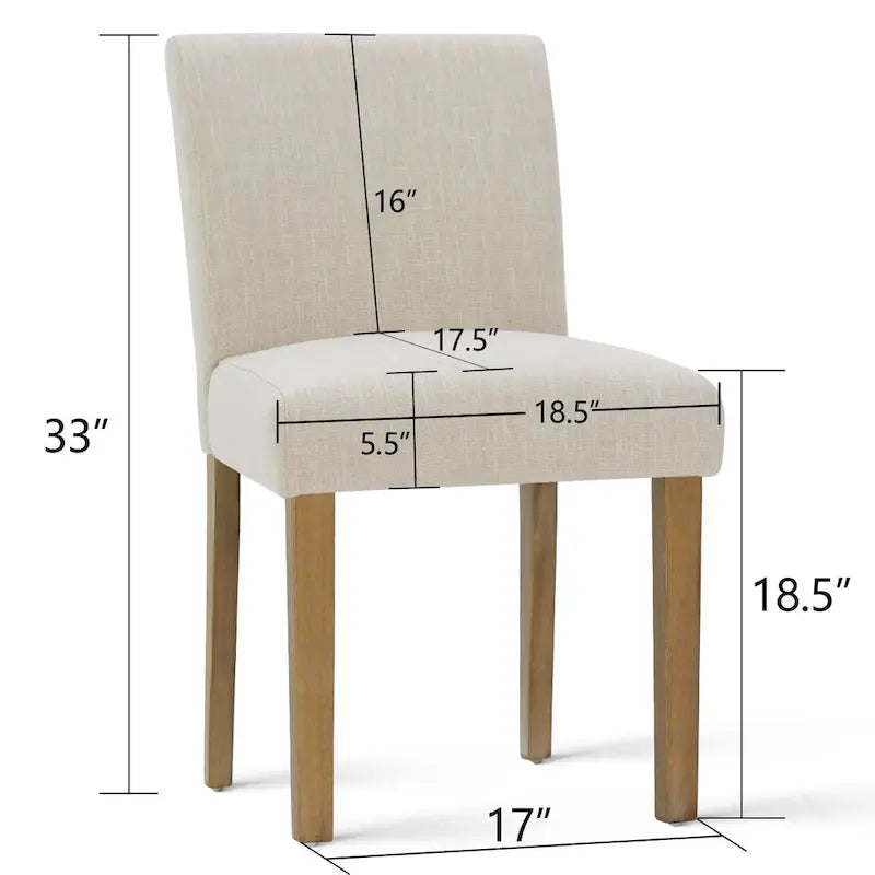 Chaise de salle à manger capitonnée (lot de 2)