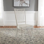 Ensemble de 7 pièces de table à pieds Magnolia Manor, blanc antique, écorce patinée