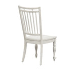 Ensemble de 7 pièces de table à pieds Magnolia Manor, blanc antique, écorce patinée