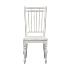 Ensemble de 7 pièces de table à pieds Magnolia Manor, blanc antique, écorce patinée