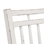 Ensemble de 7 pièces de table à pieds Magnolia Manor, blanc antique, écorce patinée