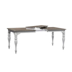 Ensemble de 7 pièces de table à pieds Magnolia Manor, blanc antique, écorce patinée