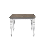 Ensemble de 7 pièces de table à pieds Magnolia Manor, blanc antique, écorce patinée