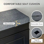 Banc à chaussures HOMCOM pour entrée, meuble de rangement avec coussin, 2 tiroirs, étagère réglable, blanc - 41 x 9,5 x 21,75