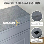 Banc à chaussures HOMCOM pour entrée, meuble de rangement avec coussin, 2 tiroirs, étagère réglable, blanc - 41 x 9,5 x 21,75