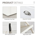 Banc à chaussures HOMCOM pour entrée, meuble de rangement avec coussin, 2 tiroirs, étagère réglable, blanc - 41 x 9,5 x 21,75