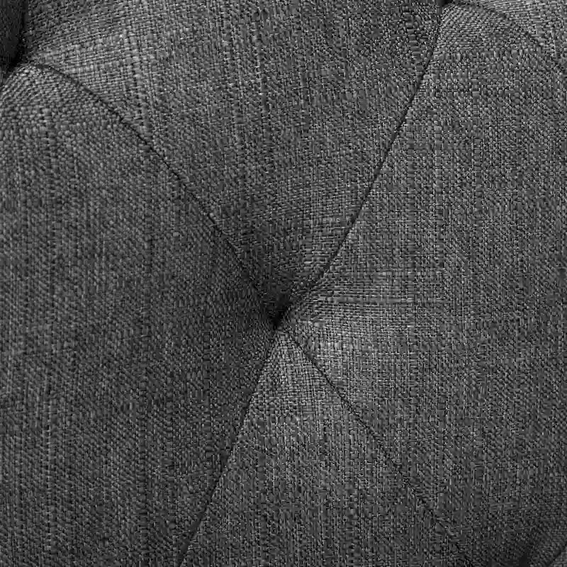 Chaises de salle à manger Parson à dossier haut capitonnées en tissu et pieds noirs, ensemble de 2