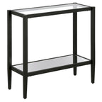 Table d'appoint rectangulaire Hera 24 avec étagère en verre