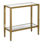 Table d'appoint rectangulaire Hera 24 avec étagère en verre