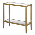 Table d'appoint rectangulaire Hera 24 avec étagère en verre