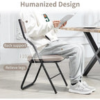 Chaises de salle à manger pliantes en acier touffetées et rembourrées en velours (lot de 4)