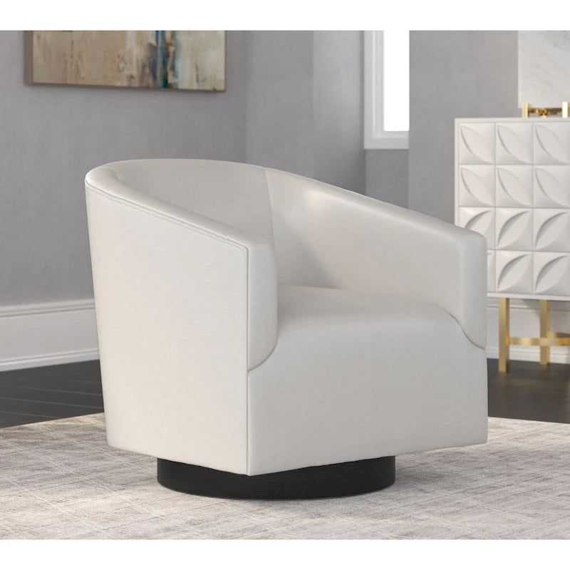 Fauteuil pivotant Gilbert Wood Base par Greyson Living
