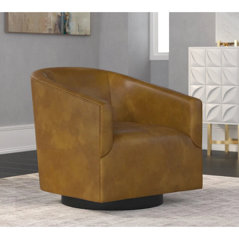 Fauteuil pivotant Gilbert Wood Base par Greyson Living