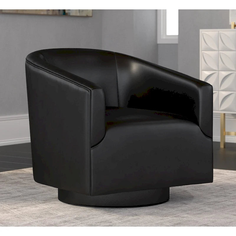 Fauteuil pivotant Gilbert Wood Base par Greyson Living