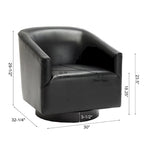 Fauteuil pivotant Gilbert Wood Base par Greyson Living