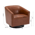 Fauteuil pivotant Gilbert Wood Base par Greyson Living