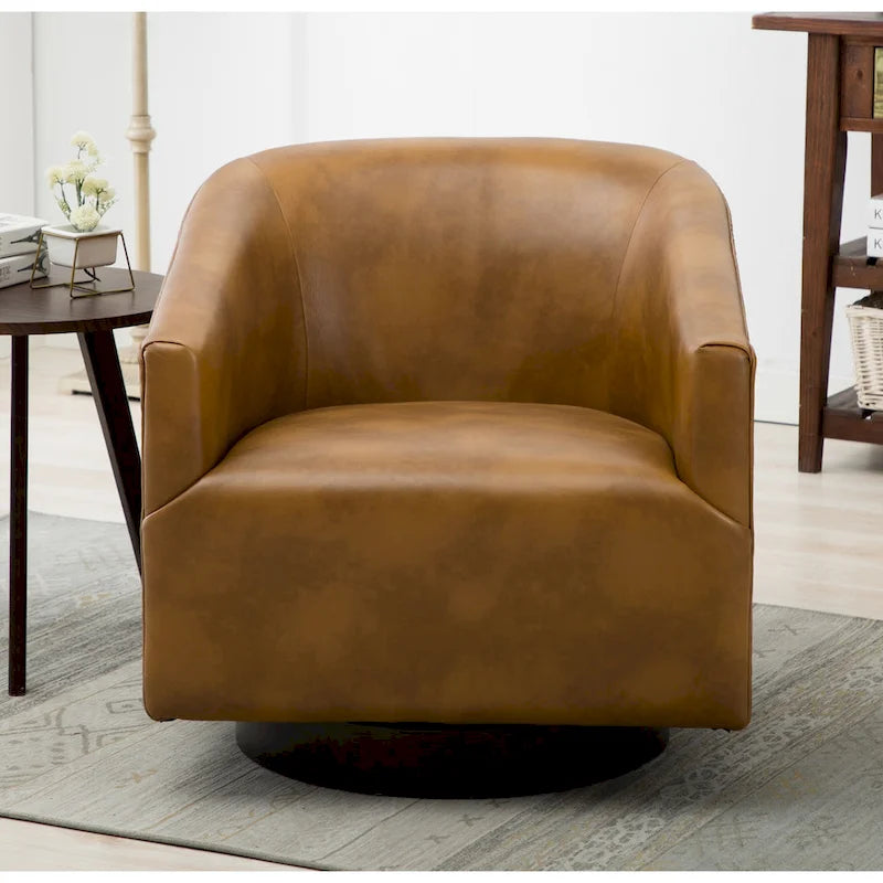 Fauteuil pivotant Gilbert Wood Base par Greyson Living