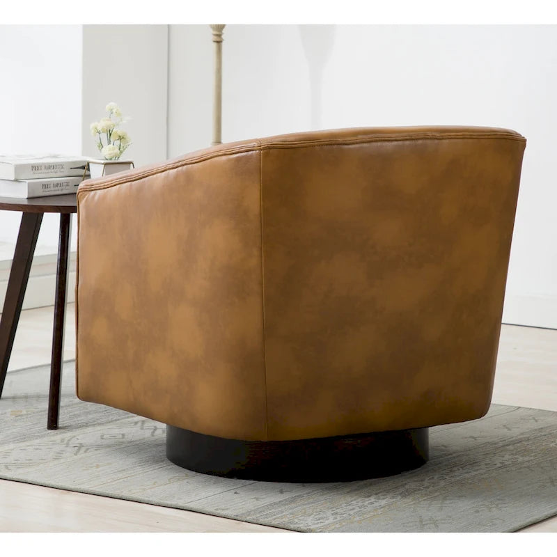 Fauteuil pivotant Gilbert Wood Base par Greyson Living
