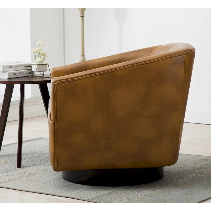 Fauteuil pivotant Gilbert Wood Base par Greyson Living