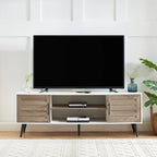 Meuble TV moderne du milieu du siècle pour téléviseurs jusqu'à 70 po Meuble TV console multimédia - 20,5 H X 59 L X 15,5 P
