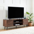 Meuble TV moderne du milieu du siècle pour téléviseurs jusqu'à 70 po Meuble TV console multimédia - 20,5 H X 59 L X 15,5 P