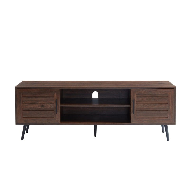 Meuble TV moderne du milieu du siècle pour téléviseurs jusqu'à 70 po Meuble TV console multimédia - 20,5 H X 59 L X 15,5 P